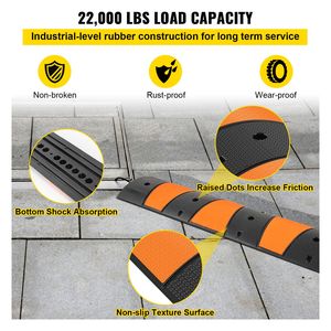 Dissuasore di velocità in gomma a doppio canale, 2 unità, lunghezza 72,8 pollici, supporta 22.000 libbre, dimensioni 72,8 x 12,2 - Product Image 4