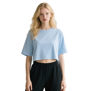 T-shirts courts pour femmes, tissu léger et respirant, coupe confortable pour les vêtements décontractés quotidiens - Product Image 3