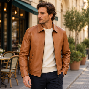 STITCH MASTER PRO INDUSTRIES Veste de moto vintage en cuir véritable imperméable à capuche pour homme, hiver, OEM ODM - Product Image 6