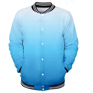 Nueva Chaqueta Varsity con Degradado, Otoño Invierno, Cuello Alto, Cierre Frontal con Logotipo, Transpirable, Ecológica, Opciones de Color Personalizables - Product Image 5