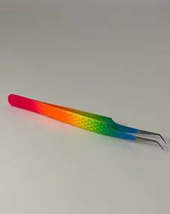 แหนบต่อขนตา Morje Surgical Rainbow  ทำจากสแตนเลส ขนาด 10 มม. ปลายแหลมแม่นยำ จับกระชับ ผิวเรียบเนียน สำหรับต่อขนตา - Product Image 5