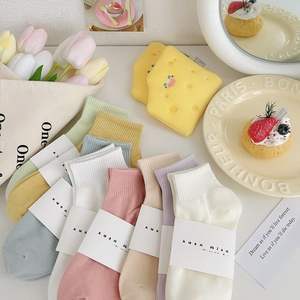 Chaussettes fines et respirantes pour femmes, écologiques, longueur cheville, avec impression numérique, tricotées, compression CLASSE 4, pour usage quotidien en automne - Product Image 3