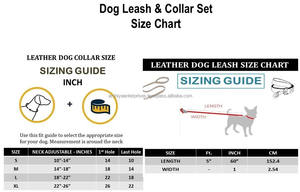 Assez haute qualité OEM luxe accessoires pour animaux de compagnie réglable personnalisé personnalisé usiné à la main en cuir véritable chien collier et laisse ensemble - Product Image 2