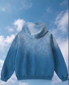 เสื้อฮู้ดผู้ชายทรงโอเวอร์ไซส์ ลายมัดย้อมไล่สี ผ้าถัก สวมใส่สบายๆ สำหรับฤดูใบไม้ผลิ ทรงปกติ - Product Image 1