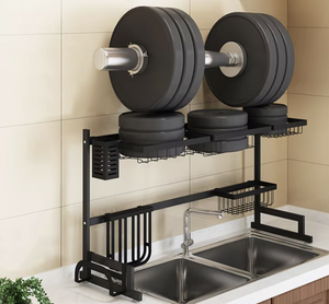 Estante Escurridor de Platos Expandible de 2 Niveles para Encima del Fregadero OEM/ODM, Organizador de Cocina Desmontable, Estante de Almacenamiento Resistente al Óxido - Product Image 3
