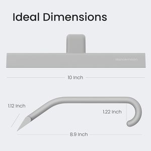 Tergivetro doccia in silicone monopezzo con gancio integrato per appendere facilmente, ideale per finestre, porte e specchi domestici - Product Image 3