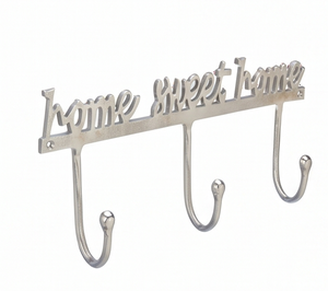 Stainless Steel Home Sweet Home <b>Hook</b> Mirror Finished Elegant Design Perfect For Bathroom Kitchen Storage And Decor - Product Image 4