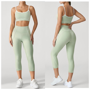 Premium-Feel Solid Yoga Set Women Built-In Padded <b>Bra</b> Professional Pilates Fitness Running Tank Top Active Wear Running Exercise - Product Image 4