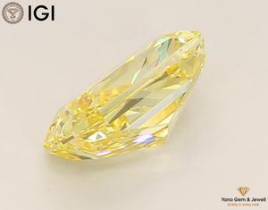 Diamant de 2,00 carats de couleur jaune vif fantaisie, clarté VVS2, taille radiant, cultivé en laboratoire CVD, avec certificat IGI pour sertissage personnalisé - Product Image 3