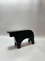 Figurine de taureau moderne en aluminium noir, statue animale abstraite minimaliste, presse-papiers de bureau fait main pour mariage, maison ou bureau