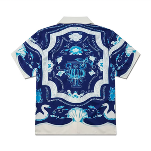 Chemises d'été décontractées à simple boutonnage, nouvelle mode, de bonne qualité, 100% soie satinée, séchage rapide, respirantes, imprimées numériquement en 3D, à manches courtes - Product Image 5