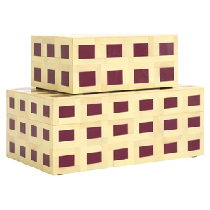 Caja de Joyería Rectangular Decorativa Artesanal con Incrustaciones de Hueso, Estilo Clásico en Relieve, Interior de Terciopelo de Alta Gama para el Mercado Internacional - Product Image 3