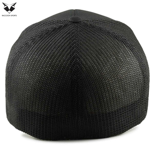 Casquettes de baseball respirantes en maille noire unie, nouvelle collection 2026, avec logo personnalisé, service OEM ODM, pour adultes - Product Image 4