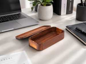 Premium Handmade Solid Wooden Jewelry <b>Storage</b> Box with Lid Luxury Wooden Keepsake Box Ring Organizer Gift Box Custom Wooden - Product Image 1