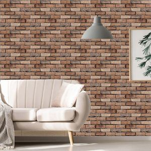 10 Pezzi Adesivi Murali 3D Rimovibili 30x30 cm Effetto Mattone Vintage per Decorazione Pareti - Product Image 4