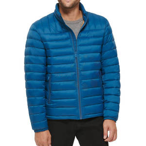 Lightweight <b>Men's</b> Puffer <b>Jacket</b> with Stand Collar High Street Style Customizable Logo Design OEM Service Available - Product Image 1