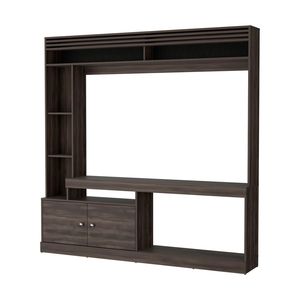 Mobile TV in Noce con 2 Ante e Vano Aperto, Armadietti per Soggiorno - Product Image 3