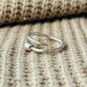 Minimalist Brass Wrap <b>Ring</b> Silver plated <b>Dainty</b> Geometric Womens Wholesale <b>Ring</b> - Product Image 5