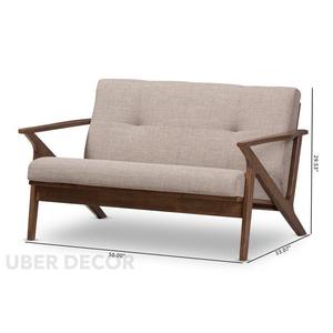 Anesa 55 \ "Sofá compacto de madera personalizable de 2 plazas de mediados de siglo para sala de estar o balcón - Product Image 5
