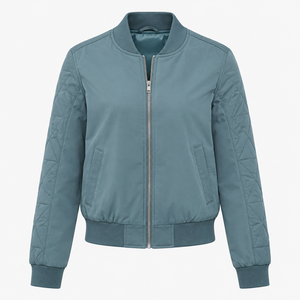 Fashionable Women Bomber Jackets / Custom <b>Zipper</b> Pocket Sleeve Design Breathable Comfortable Women Bomber Jackets For Sale - Product Image 4