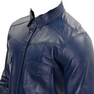 Chemises en cuir de haute qualité pour hommes, coupe confortable, tissu léger, finition douce, idéales pour le bureau et le quotidien. - Product Image 2