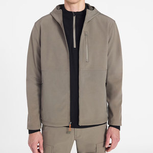 Chaqueta de Forro Polar con Capucha para Hombre, Cortavientos, Cierre de Cremallera, Color Sólido Informal, Poliéster, para Otoño, Corte Regular - Product Image 5