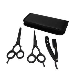 Kit de peluquería con espejo pulido, tijeras de entresacar, tijeras de acero inoxidable, kit de afeitado con peine en oferta - Product Image 5
