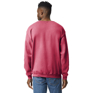 Sudadera de cuello redondo para hombre, color rojo escarlata, de felpa, informal, cálida, mezcla de algodón, lisa, con logotipo personalizado - Product Image 3