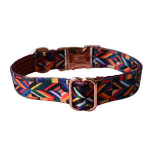 Imra Impex Wholesale Luxury Designer Microfiber Dog Collar Gold Buckle <b>Hardware</b> Personalized Sublimation Heavy Duty All Seasons - Product Image 3