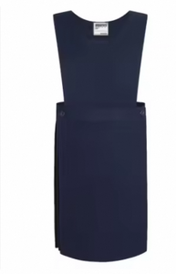 Vestido de Tirantes Liso con Cuello Redondo para Niñas de Secundaria, Estilo Pinafore Plisado, Viscosa/Poliéster, con Logotipo Personalizado de Fábrica - Product Image 3