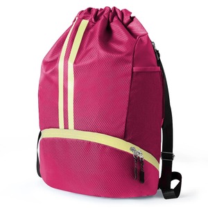 PERPETUAL SOLUTIONS PS-SB-011 Mochila azul de nailon con cordón, bolsillos de malla y compartimento inferior para uso casual y fitness - Product Image 2