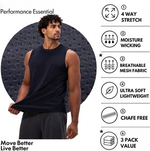 <b>Men's</b> Athletic Tank Top Custom Spandex Cotton Eco-Friendly Floral Pattern Crew Neck Gym Muscle <b>Vest</b> Quick Dry Breathable Digital - Product Image 6