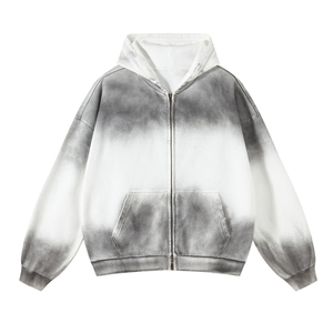 Sweat à capuche élégant pour homme, sur mesure, haute qualité, respirant, polyester/coton, écologique, grandes tailles, manches longues, fermeture éclair - Product Image 2