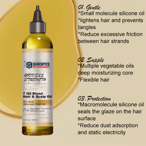 Hot Sale Castor & Black Cumin Seed 7 <b>Oil</b> Blend Organic Herbal <b>Essential</b> <b>Oil</b> for Damaged Hair Scalp Nourishing Hair Regrowth - Product Image 3