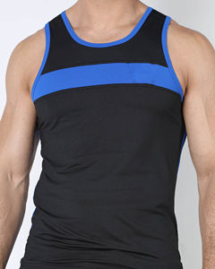 Camiseta sin mangas de algodón tejido transpirable antipilling para hombre, la más vendida, para gimnasio, entrenamiento, fitness, oversize, acanalada, compresión, con logo personalizado - Product Image 1