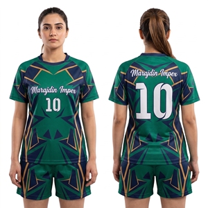 ชุดยูนิฟอร์มรักบี้แบบสั่งทำพิเศษ ชุดเสื้อรักบี้ซับลิเมชั่นสำหรับผู้หญิงและผู้ชาย ชุดทีมรักบี้ลีกเซเว่น เสื้อและกางเกงขาสั้นสำหรับฝึกซ้อม ผู้ผลิต - Product Image 2