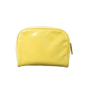 Sac cosmétique à fermeture éclair en métal, sac de rangement en cuir de haute qualité pour le maquillage, pochette de maquillage compacte - Product Image 1