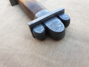 DAMAS MOTIF TORSADÉ ROSE POIGNÉE EN BOIS VIKING POMMEL VIKING SEAX NMT-2502 - Product Image 3