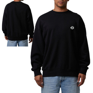 Sweat-shirt col rond épais tendance pour homme, 380 GSM, en molleton de coton, pull-over, OEM ODM, fournisseur en gros d'usine de sweats à capuche - Product Image 1