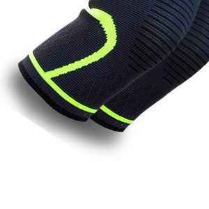 Neoprene Knee Pads Knitted Black Green Breathable Quick Dry Compression Sleeve Unisex Pull-On All Seasons Protection Sport - Product Image 4