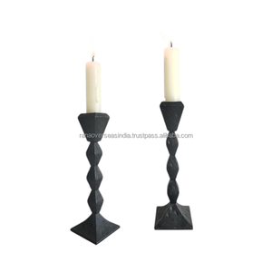 Les bougeoirs élégants de cône de fer noir bougeoirs abordables et durables se tient aux prix amicaux de Budge du fournisseur de confiance - Product Image 4