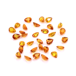 พลอยแซฟไฟร์สีส้มธรรมชาติทรงลูกแพร์ขนาด 3x5 มม. แบบไม่ผ่านการปรับแต่ง, พลอยแซฟไฟร์สีส้มธรรมชาติทรงเหลี่ยมสำหรับทำเครื่องประดับ - Product Image 3