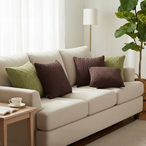 SOGA Luxury 5PC <b>Cable</b> <b>Knit</b> Pillowcases and Sage Green Covers Cozy Sofa Decorative & <b>Throw</b> Pillows - Product Image 2