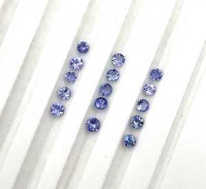 Pierre précieuse naturelle tanzanite ronde facettée, 2,5 mm, calibrée, bleue, pour la fabrication de bijoux, fournisseur en gros - Product Image 5