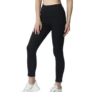High Quality Seamless Women's Yoga Leggings ODM Supply Hot Sale Plus Size XL Solid Color <b>Tummy</b> <b>Control</b> Print Seamed Legging - Product Image 2