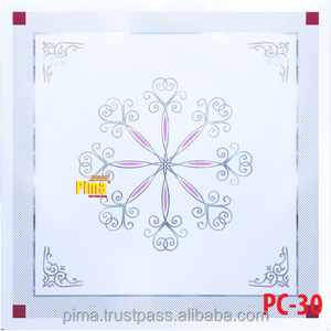 Paneles de Techo de PVC con Estampado en Caliente, Materiales de Decoración de Interiores, Placas Acústicas para Techo, Techos Artísticos de PVC Virgen, Película Brillante - Product Image 4