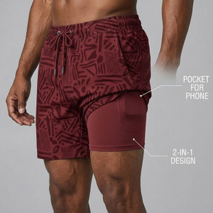 Youth Men Double Layer <b>Short</b> 2 in 1 Micro Mesh Outer <b>Compression</b> Inner for School Basketball Team Training Wholesale - Product Image 1