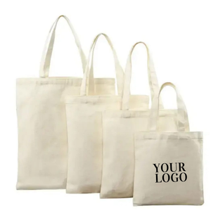 Bolsas de lona hechas de 100% algodón, plegables y ligeras, ideales para compras diarias y viajes, con logotipo y tamaño personalizados. - Product Image 2