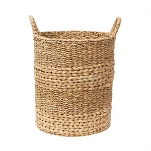 Cesto de Ropa Hecho a Mano con Marco de Seagrass Ecológico y Forro de Paja, Diseño Personalizado, Otros Patrones, Hecho en Bangladesh, Unisex - Product Image 2