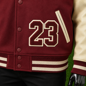 Veste de baseball vintage brodée avec logo personnalisé pour hommes et femmes, veste bomber de style universitaire, streetwear de haute qualité, manteaux de sport - Product Image 5